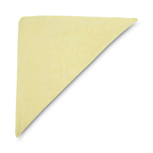 Image of Rubbermaid® Commercial Microfiber Cleaning Cloths, 16 X 16, Yellow, 24/Pack