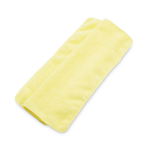 Image of Rubbermaid® Commercial Microfiber Cleaning Cloths, 16 X 16, Yellow, 24/Pack