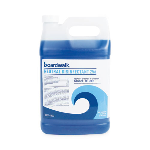 Boardwalk® Neutral Disinfectant, Floral Scent, 1 gal Bottle, 4/Carton