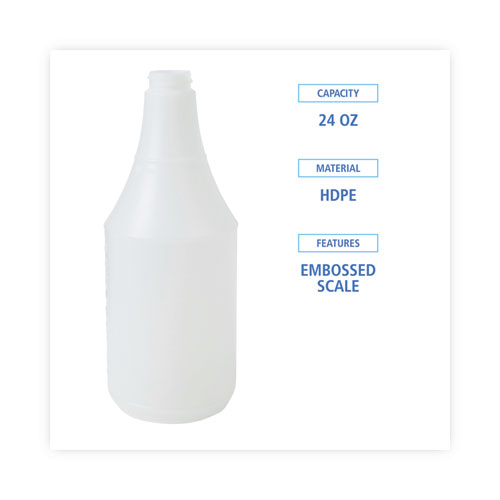 Image of Boardwalk® Embossed Spray Bottle, 24 Oz, Clear, 24/Carton