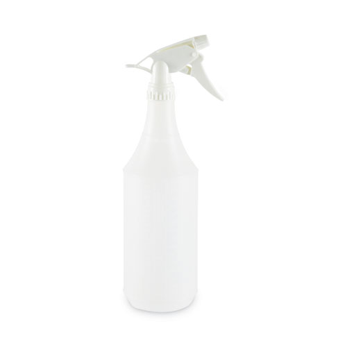 Embossed Spray Bottle, 32 oz, Clear, 24/Carton