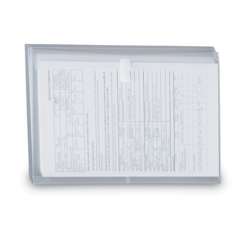Image of Smead™ Poly Side-Load Envelopes, Fold-Over Closure, 9.75 X 11.63, Clear, 5/Pack