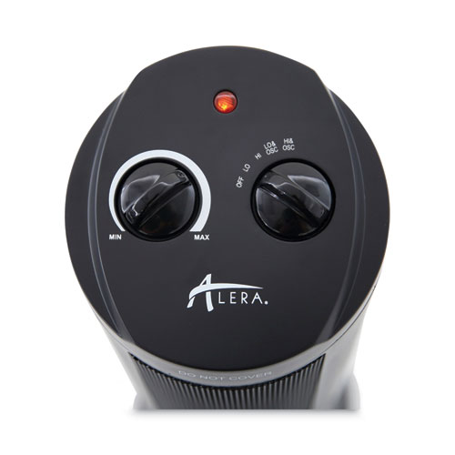 Image of Alera® Mini Tower Ceramic Heater, 1,500 W, 7.37 X 7.37 X 17.37, Black