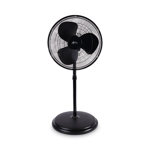 16" 3-Speed Oscillating Pedestal Stand Fan, Metal, Plastic, Black