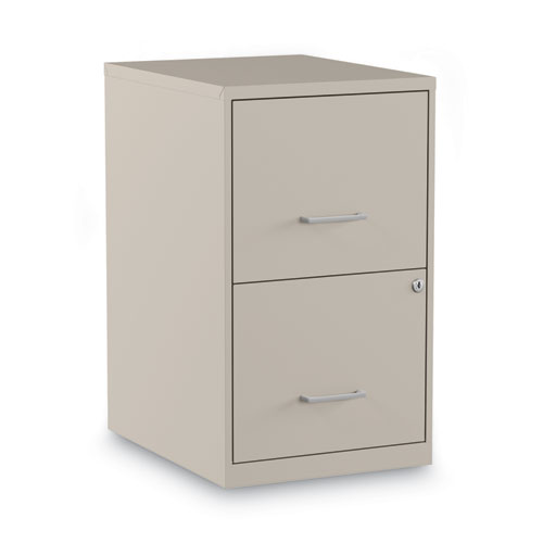 Alera® Soho Vertical File Cabinet, 2 Drawers: File/File, Letter, Putty, 14" X 18" X 24.1"