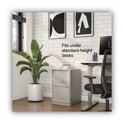 Image of Alera® Soho Vertical File Cabinet, 2 Drawers: File/File, Letter, Putty, 14" X 18" X 24.1"