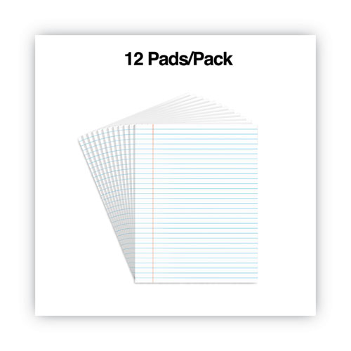 Image of Universal® Glue Top Pads, Wide/Legal Rule, 50 White 8.5 X 11 Sheets, Dozen