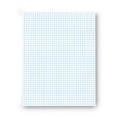 Image of Quadrille-Rule Glue Top Pads, Quadrille Rule (4 sq/in), 50 White 8.5 X 11 Sheets, Dozen
