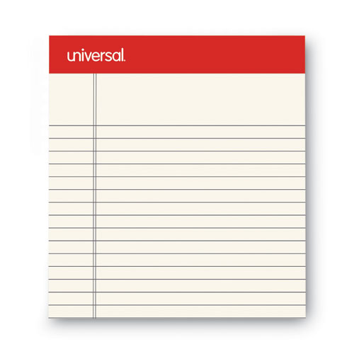 Image of Universal® Colored Perforated Ruled Writing Pads, Narrow Rule, 50 Ivory 5 X 8 Sheets, Dozen
