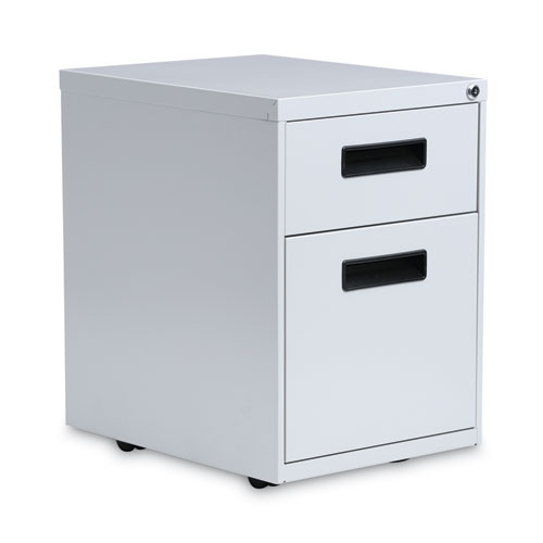 Alera® File Pedestal, Left or Right, 2-Drawers: Box/File, Legal/Letter, Light Gray, 14.96" x 19.29" x 21.65"
