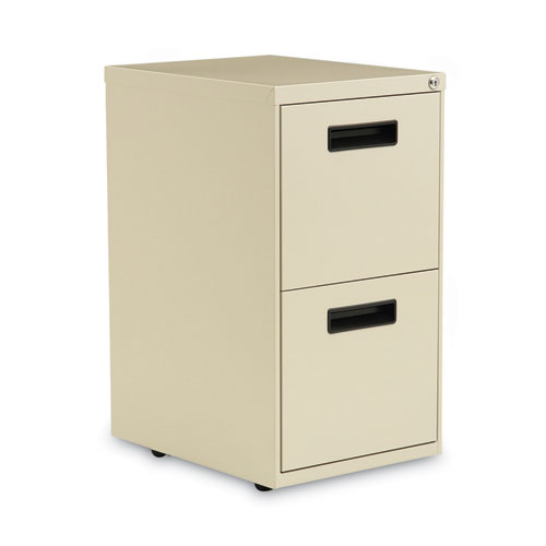 Alera® File Pedestal, Left or Right, 2 Legal/Letter-Size File Drawers, Putty, 14.96" x 19.29" x 27.75"