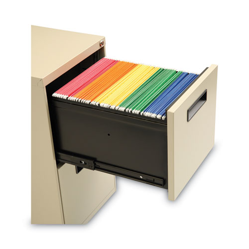Image of Alera® File Pedestal, Left Or Right, 2 Legal/Letter-Size File Drawers, Putty, 14.96" X 19.29" X 27.75"