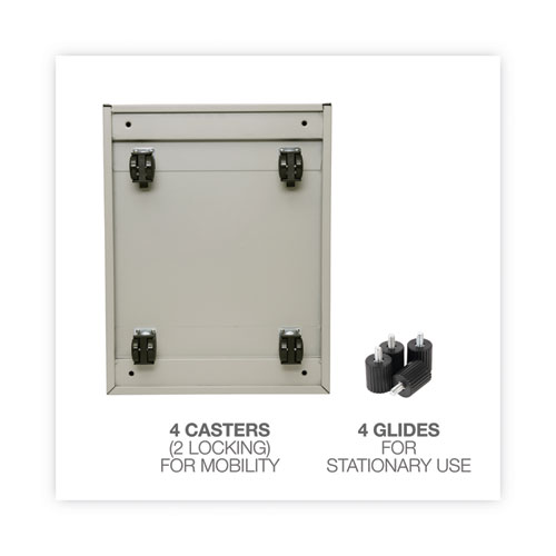 Image of Alera® File Pedestal, Left Or Right, 2 Legal/Letter-Size File Drawers, Putty, 14.96" X 19.29" X 27.75"