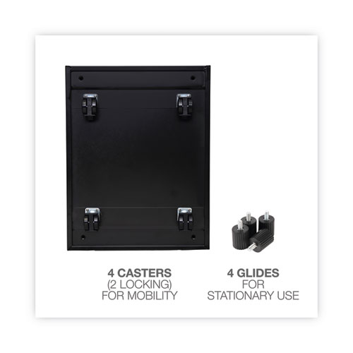 Image of Alera® File Pedestal With Full-Length Pull, Left Or Right, 3-Drawers: Box/Box/File, Legal/Letter, Black, 14.96" X 19.29" X 27.75"