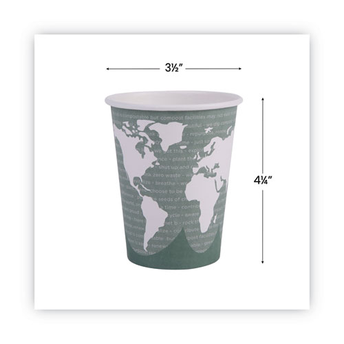 Image of Eco-Products® World Art Renewable And Compostable Hot Cups, 12 Oz, Gray, 50/Pack