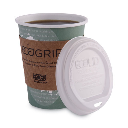 Image of Eco-Products® World Art Renewable And Compostable Hot Cups, 12 Oz, Gray, 50/Pack
