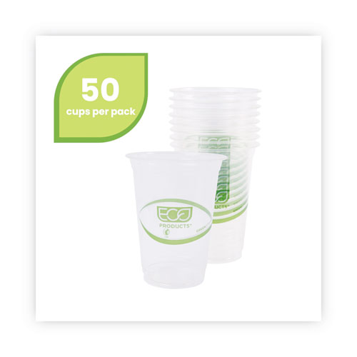 Image of Eco-Products® Greenstripe Renewable And Compostable Cold Cups Convenience Pack, Clear, 16 Oz, 50/Pack