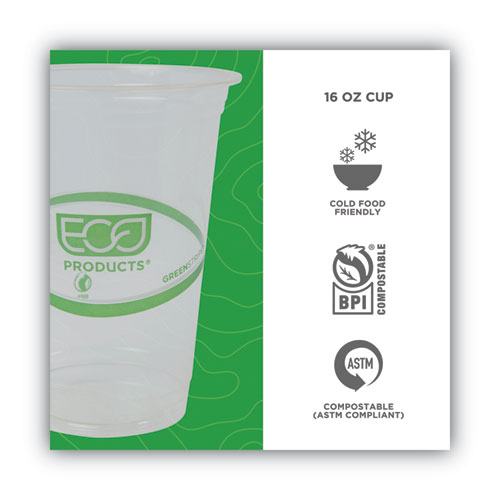 Image of Eco-Products® Greenstripe Renewable And Compostable Cold Cups Convenience Pack, Clear, 16 Oz, 50/Pack