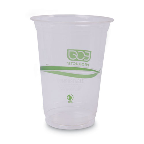 GreenStripe Renewable and Compostable Cold Cups Convenience Pack, Clear, 16 oz, 50/Pack
