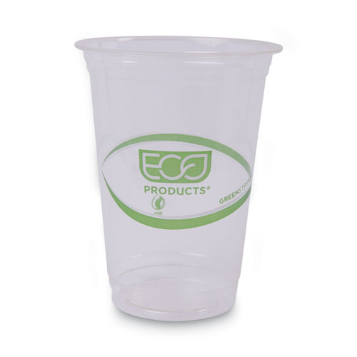 GreenStripe Renewable and Compostable Cold Cups Convenience Pack, 16 oz, Clear, 50/Pack, 10 Packs/Carton