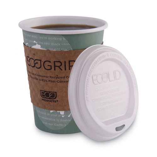 Image of Eco-Products® Ecolid Renewable/Compostable Hot Cup Lid, Pla, Fits 10 Oz To 20 Oz Hot Cups, 50/Pack, 16 Packs/Carton
