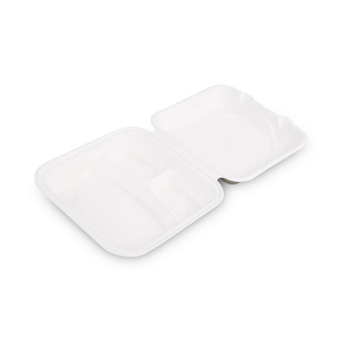 50 Pack Disposable Lunch Box, Clamshell to go Box Containers with Lids for  Carry Out & Take Out Food, 8 x 8 x 3 in. 