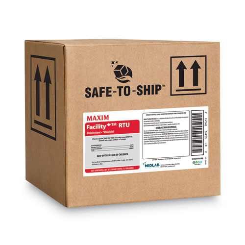 Facility+ RTU Disinfectant, Safe-to-Ship, Unscented, 32 oz, 6/Carton