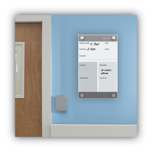 Infinity Customizable Magnetic Glass Dry-Erase Board, 8.5 x 11, White Surface