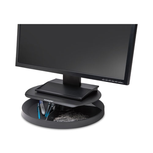 Image of Kensington® Spin2 Monitor Stand With Smartfit, 12.6" X 12.6" X 2.25" To 3.5", Black, Supports 40 Lbs