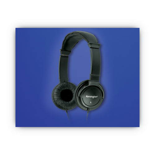 Image of Kensington® Hi-Fi Headphones, Plush Sealed Earpads, Black