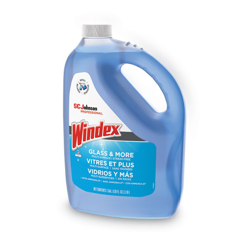 Image of Windex® Glass Cleaner With Ammonia-D, 1 Gal Bottle, 4/Carton