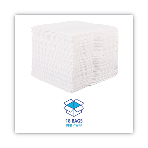 DRC Wipers, 12 x 13, White, 56 Bag, 18 Bags/Carton