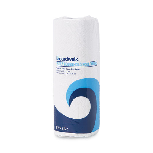 Image of Boardwalk® Kitchen Roll Towel, 2-Ply, 11 X 9, White, 85 Sheets/Roll, 30 Rolls/Carton