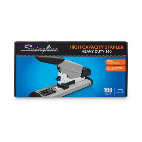 Heavy-Duty Stapler, 160-Sheet Capacity, Black/Gray