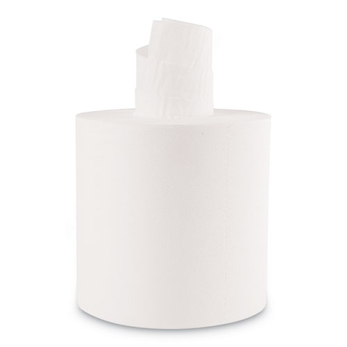 Image of Center-Pull Roll Towels, 2-Ply, 7.6 x 8.9, White, 600/Roll, 6/Carton
