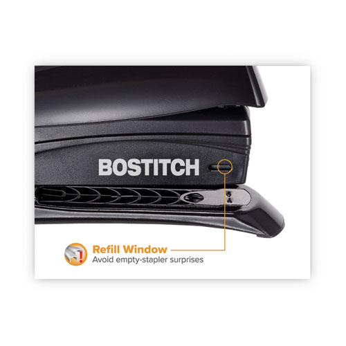 Image of Bostitch® Inspire Spring-Powered Full-Strip Stapler, 20-Sheet Capacity, Black