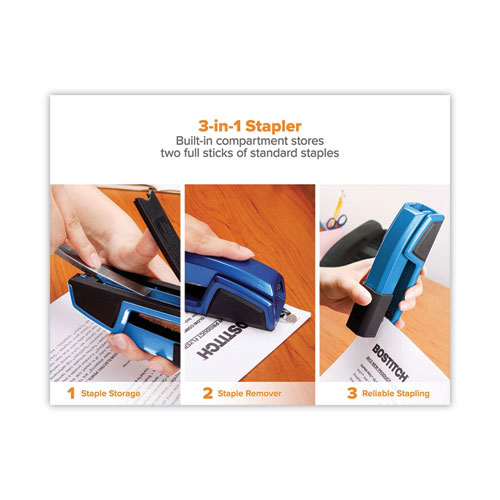 Image of Bostitch® Epic Stapler, 25-Sheet Capacity, Blue