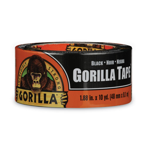 Gorilla® Gorilla Tape, 1.5" Core, 1" x 10 yds, Black
