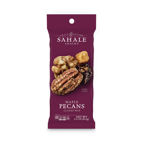 Sahale Snacks® Glazed Mixes, Maple Cinnamon Pecan Walnut, 1.5 Oz Pouch, 18/Carton