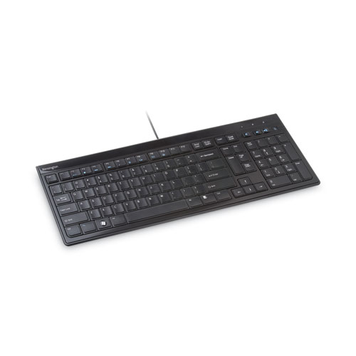 Slim Type Standard Keyboard, 104 Keys, Black