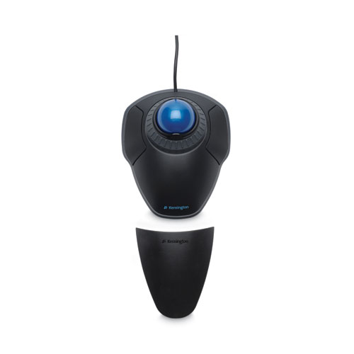 Image of Kensington® Orbit Trackball With Scroll Ring, Usb 2.0, Left/Right Hand Use, Black/Blue