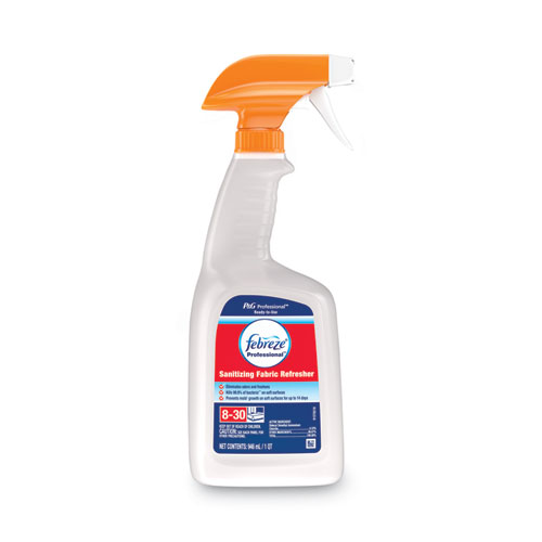Image of Febreze® Professional Sanitizing Fabric Refresher, Light Scent, 32 Oz Spray Bottle, 6/Carton