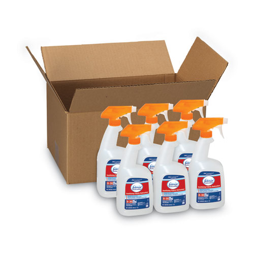 Febreze® Professional Sanitizing Fabric Refresher, Light Scent, 32 Oz Spray Bottle, 6/Carton