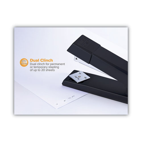 Image of Bostitch® No-Jam Premium Stapler, 20-Sheet Capacity, Black