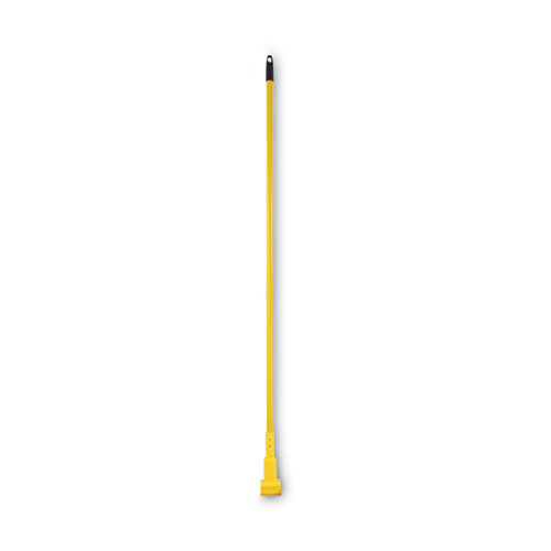 Image of Plastic Jaws Mop Handle for 5 Wide Mop Heads, Aluminum, 1" dia x 60", Yellow