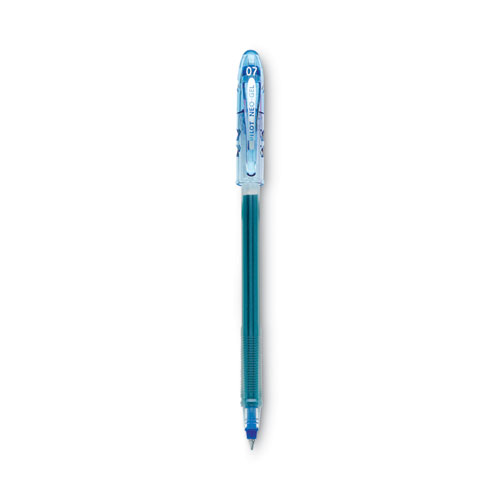 Neo-Gel Gel Pen, Stick, Fine 0.7 mm, Blue Ink, Translucent Blue Barrel, Dozen