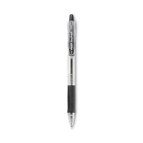 Pilot® EasyTouch Ballpoint Pen, Retractable, Fine 0.7 mm, Black Ink, Clear Barrel, 36/Pack