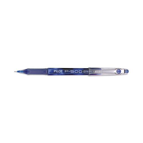 Image of Pilot® Precise P-500 Gel Pen, Stick, Extra-Fine 0.5 Mm, Blue Ink, Blue Barrel, Dozen