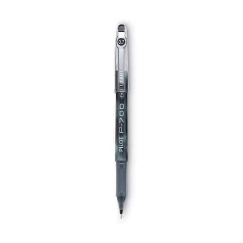 Pilot® Precise P-700 Gel Pen, Stick, Fine 0.7 Mm, Black Ink, Black Barrel, Dozen
