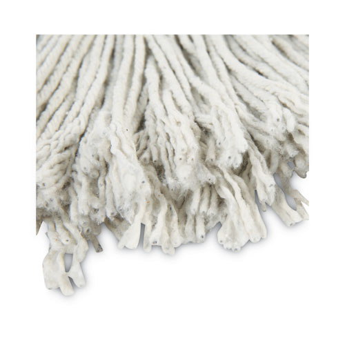 Image of Boardwalk® Cut-End Wet Mop Head, Cotton, No. 24, White 12/Carton